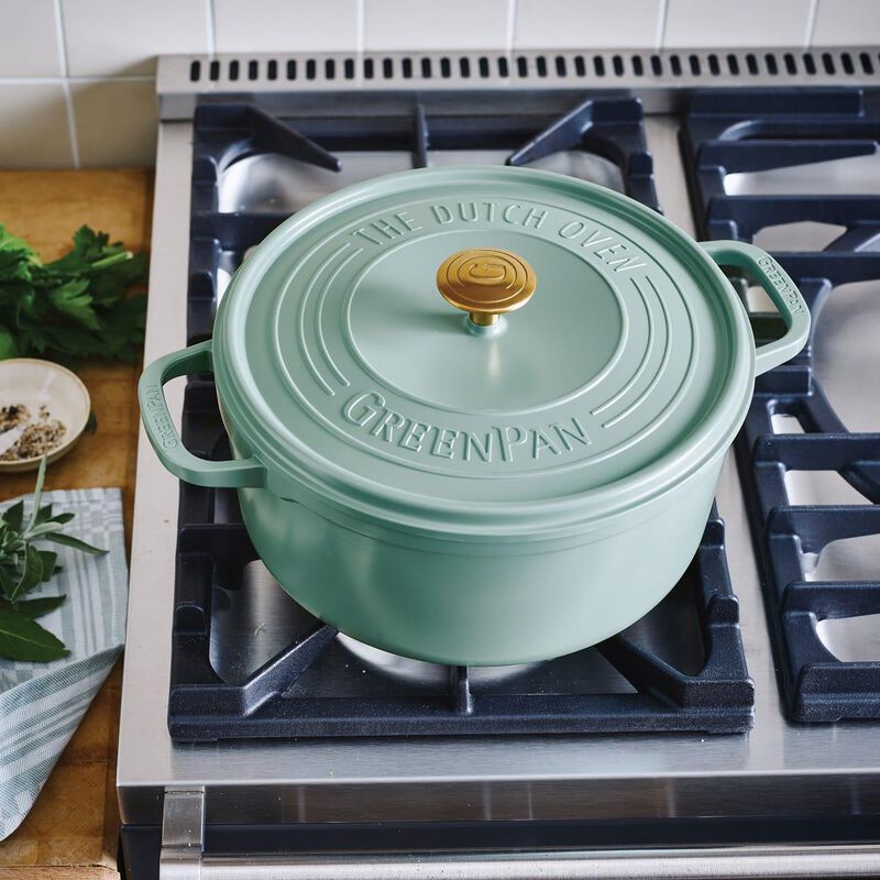GreenPan Featherweights Casserole With Lid 28cm/6.6L Smokey Blue image number 1